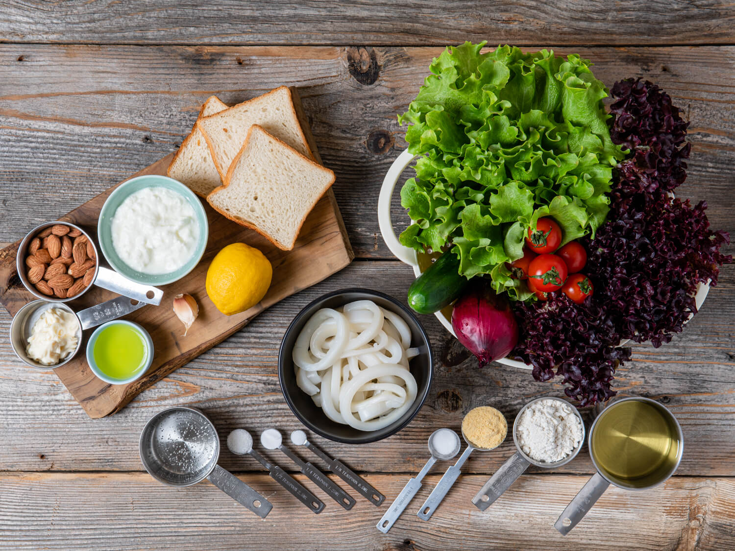 Ingredients for the Best Calamari Salad