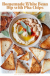 PIN for Homemade White Bean Dip with Pita Chips Recipe