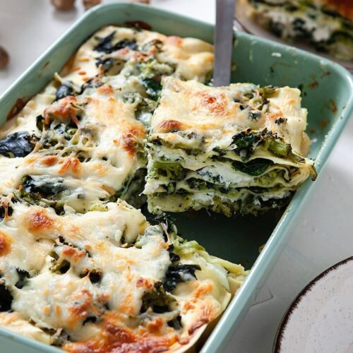 Spinach and Broccoli Lasagna