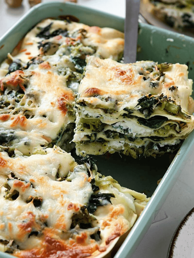 Spinach and Broccoli Lasagna Recipe