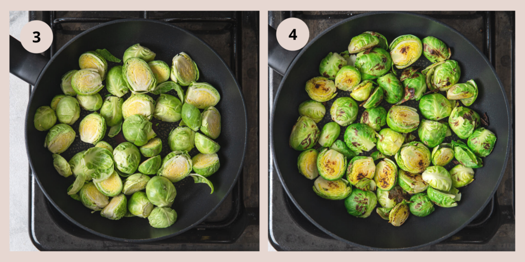 brussel sprouts on a pan