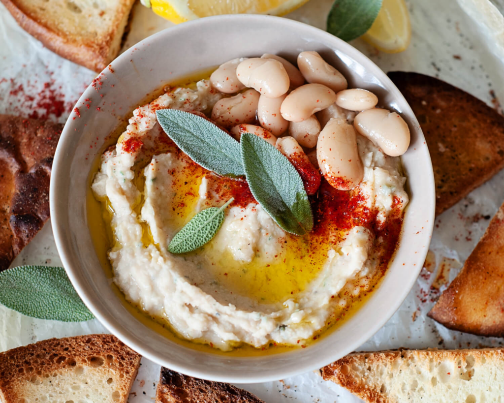 homemade white bean dip