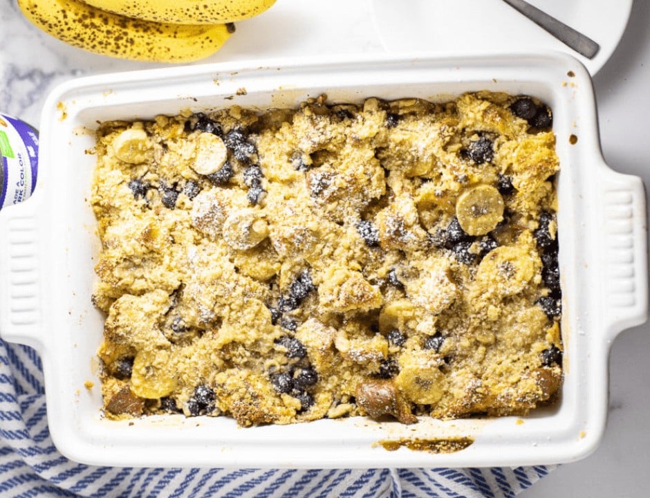 Banana Blueberry French Toast Bake - Favorite Banana Recipes