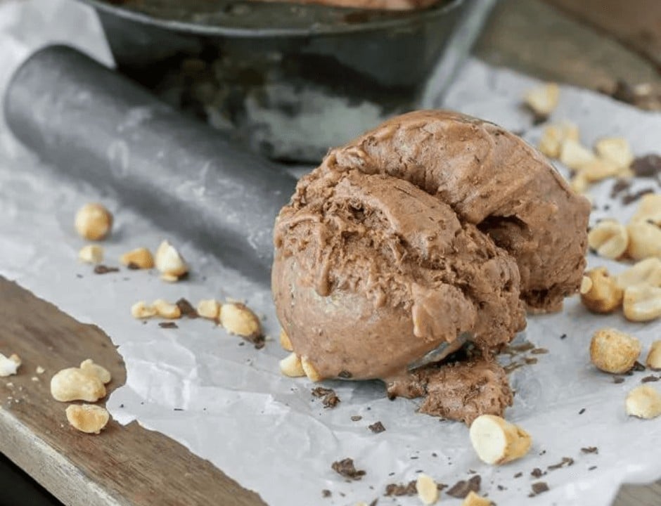 Chocolate Peanut Butter Banana Ice Cream