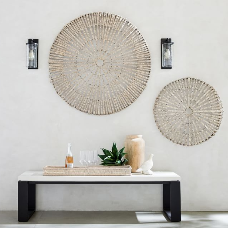 Coastal Grandmother Aesthetic - Handwoven Willow Wheel Wall Art