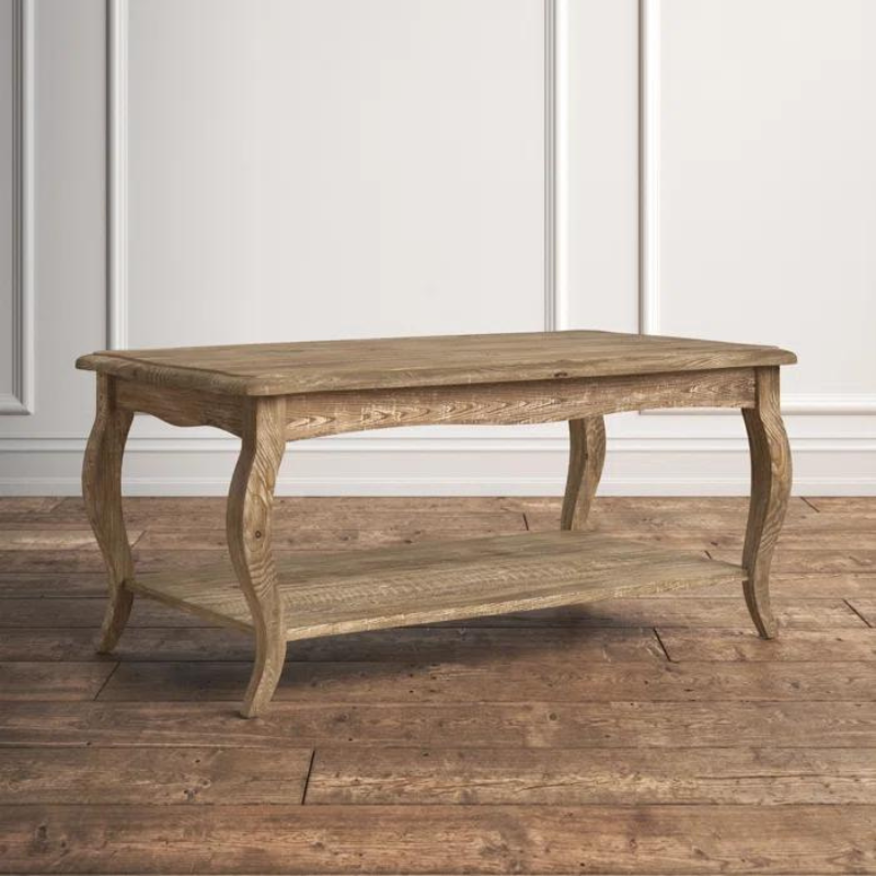 Francoise Solid Wood Coffee Table with Storage