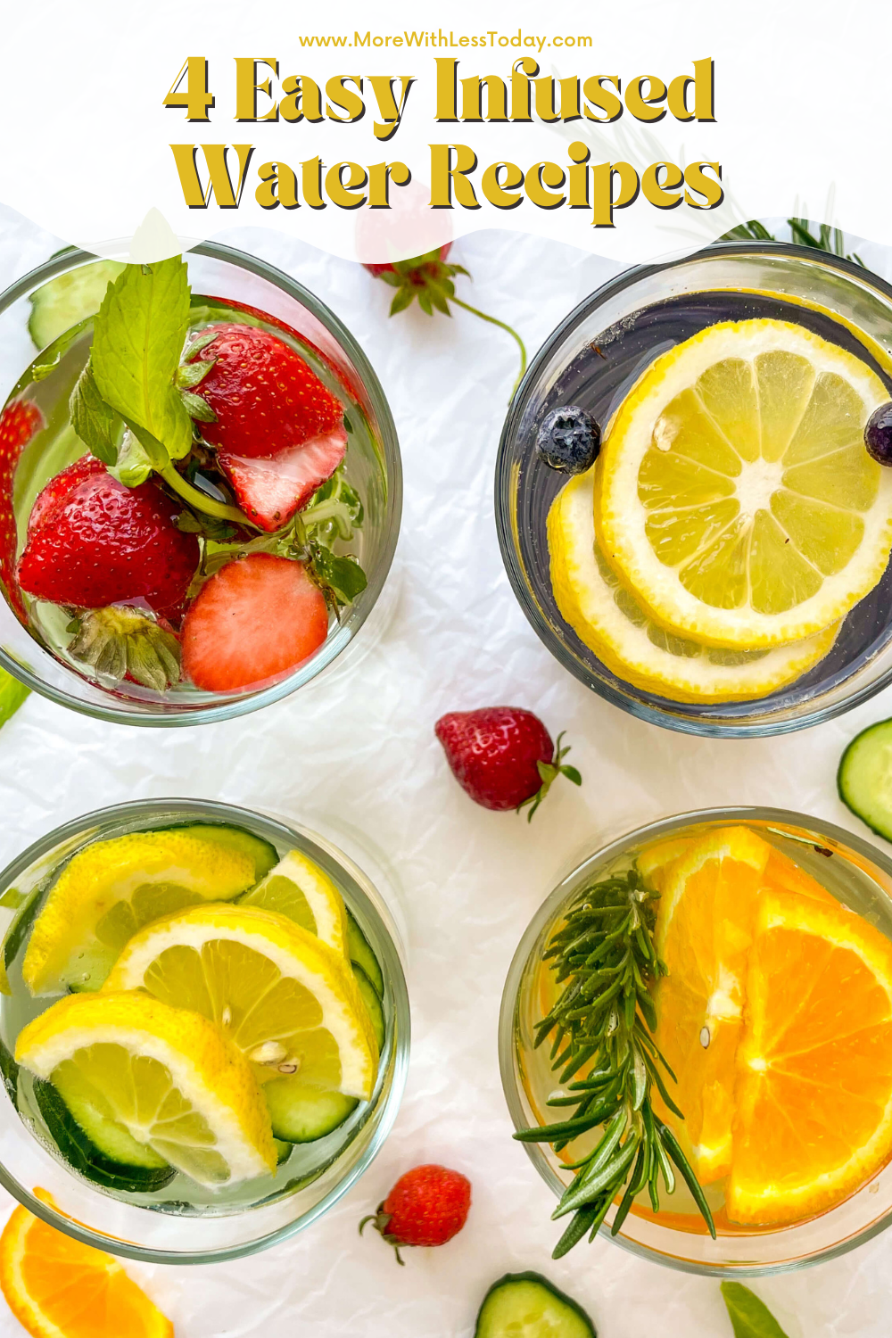 PIN for 4 Easy Infused Water recipes