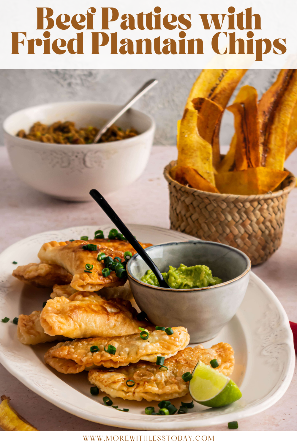 PIN for Beef Patties with Fried Plantain Chips recipe