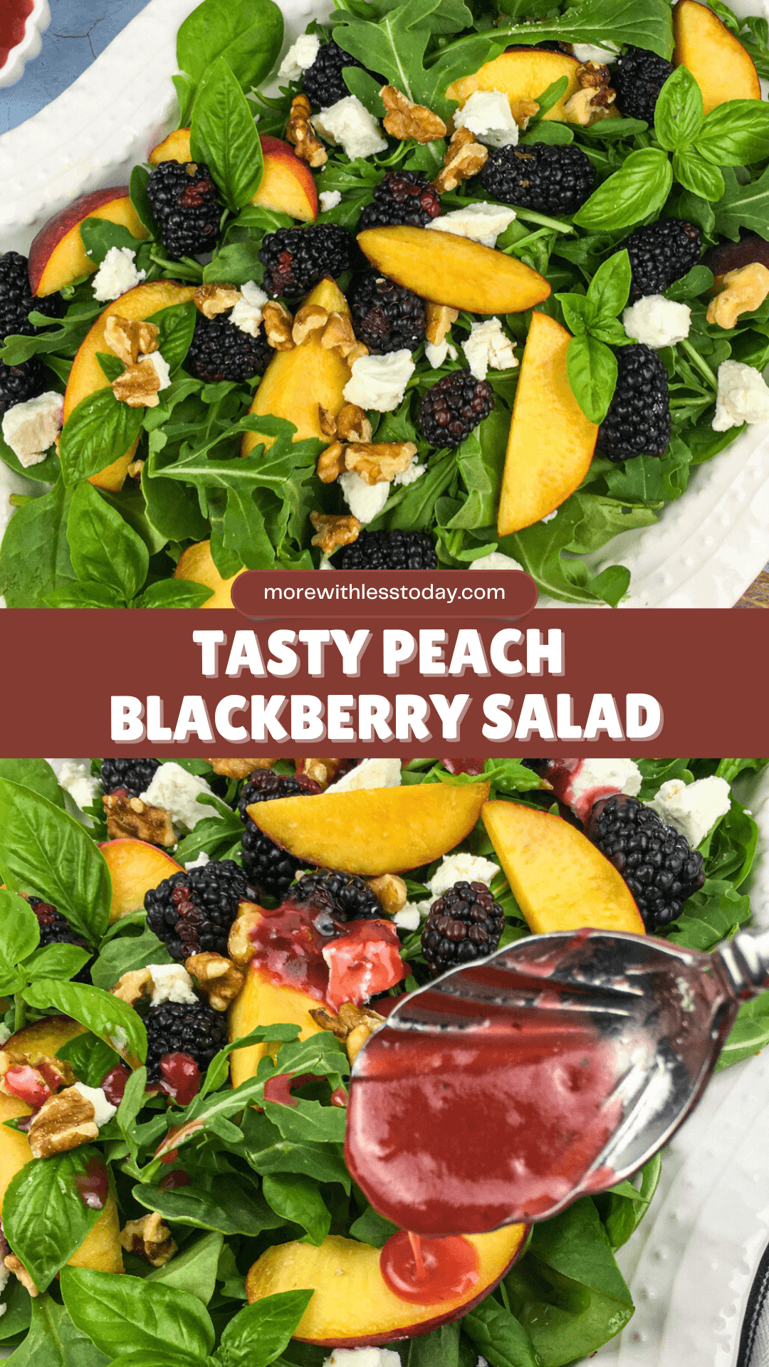 Peach Blackberry Salad - PIN