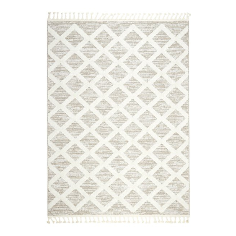 Tufted Triangles Area Rug, Beige from wanda june home collection
