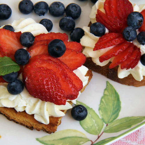 close up of Angel Food Cake