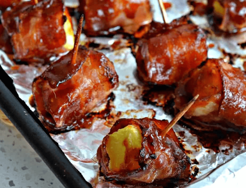 Bacon Wrapped Pineapple