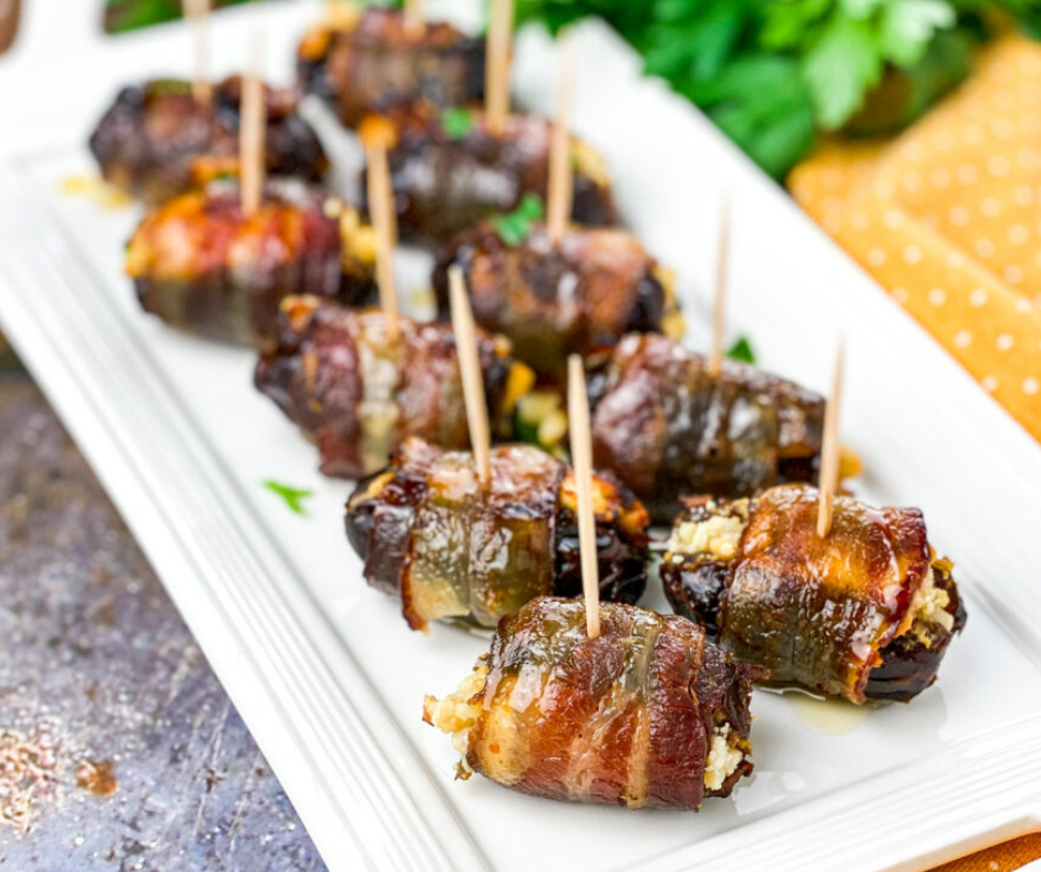 Coastal Grandmother-Inspired Recipes - Bacon-Wrapped Stuffed Dates