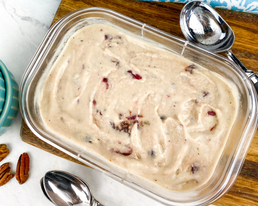 Easy Cherry Pecan Ice Cream