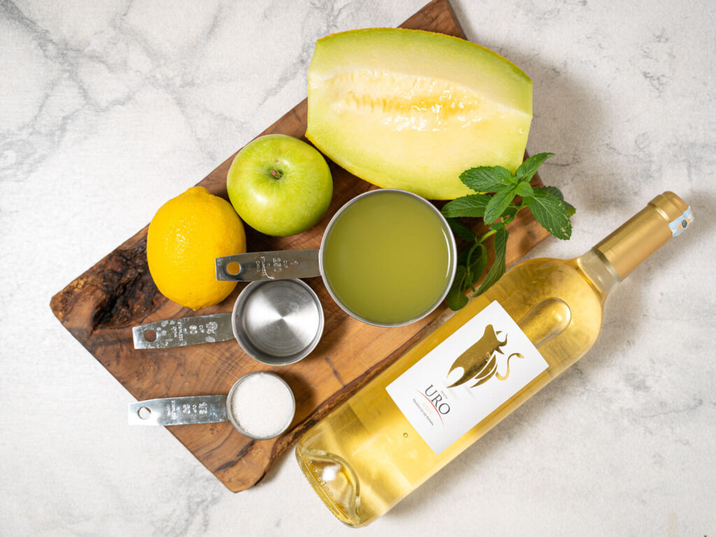 Easy Melon and Apple Sangria ingredients