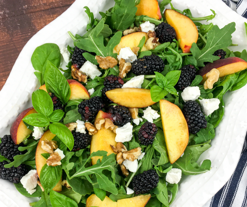 Popular Summer Salad recipes - Peach Blackberry Salad
