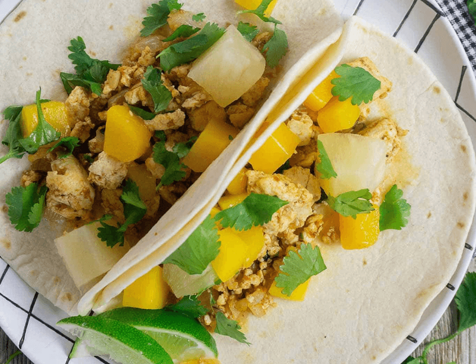 Vegan Tacos with Pineapple and Mango
