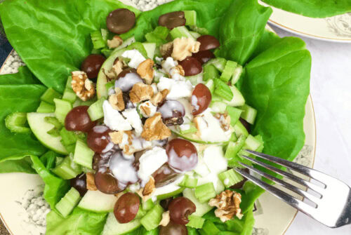 a closeup of Deconstructed Waldorf Salad