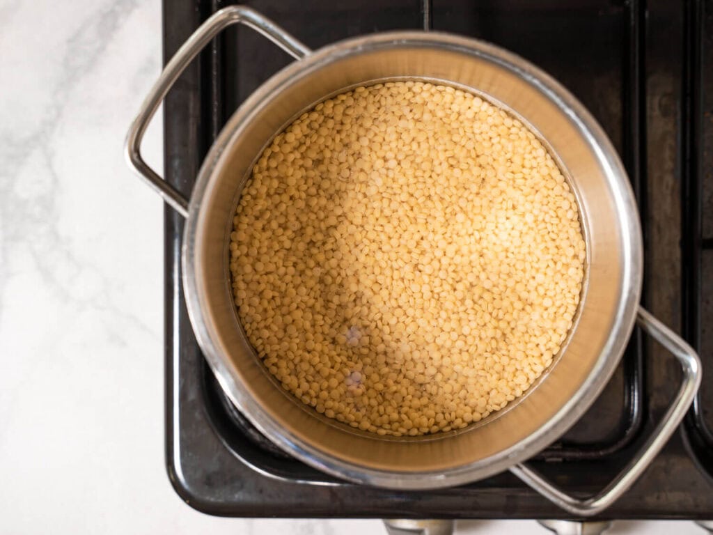 preparing to cook the couscous