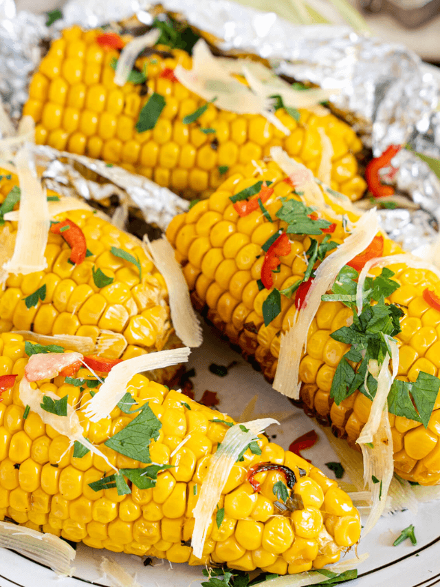 Grilled Corn On The Cob With Herb Butter