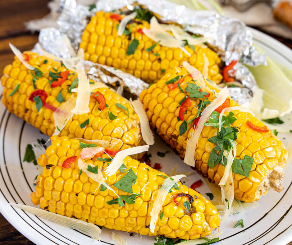 Grilled Corn On The Cob With Herb Butter