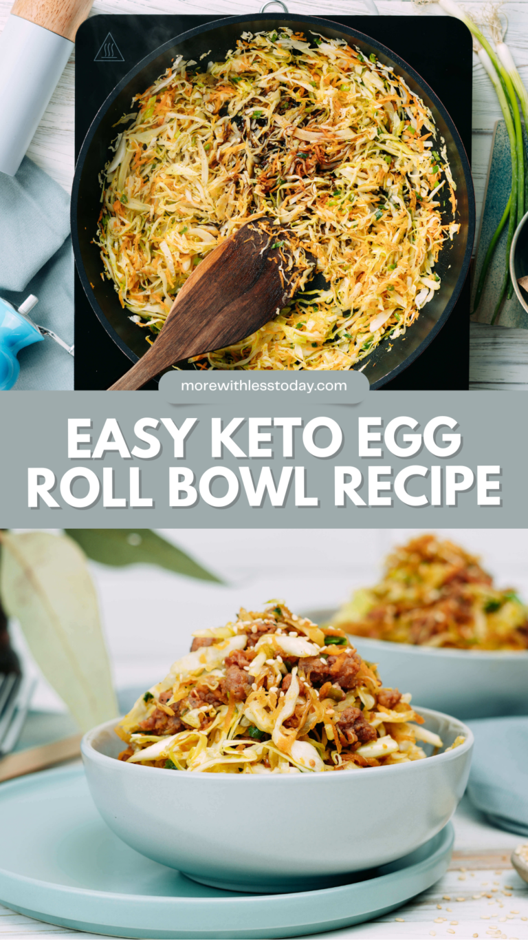Easy Keto Egg Roll Bowl Recipe - More With Less Today