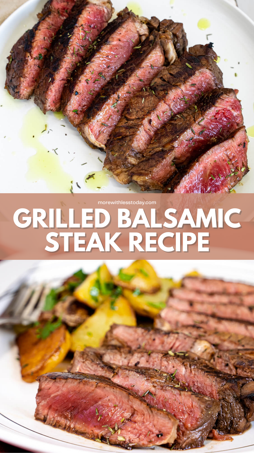Grilled Balsamic Steak Recipe - an easy and hearty recipe to get good food on the table fast.