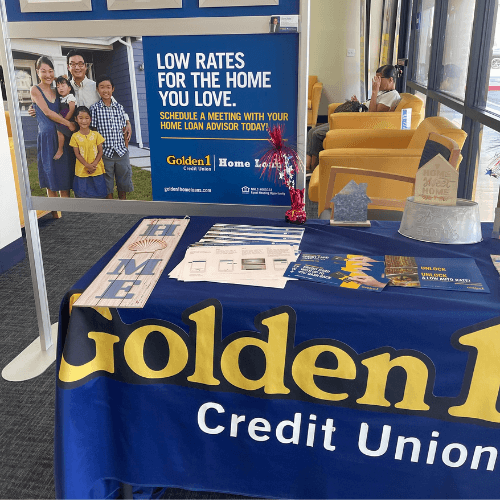 Benefits of a Credit Union - Golden 1 Credit Union table display of products