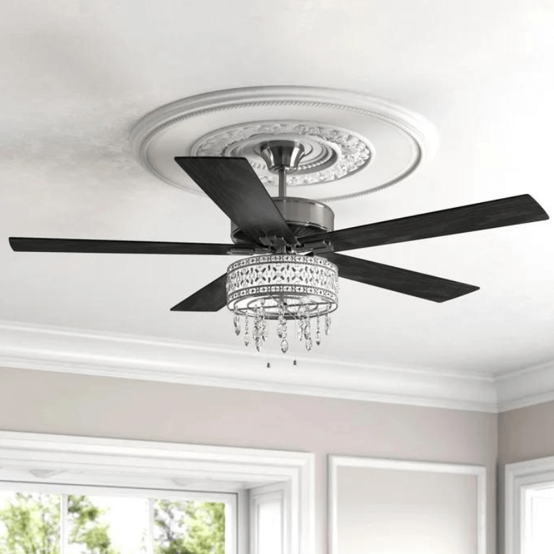 Leonie 5 - Blade Crystal Ceiling Fan