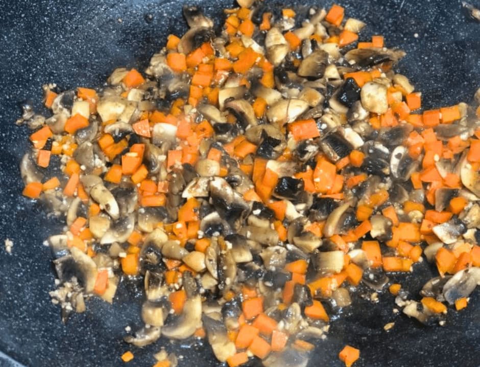 Meat and vegetables for the Turkey or Chicken Lettuce Wraps