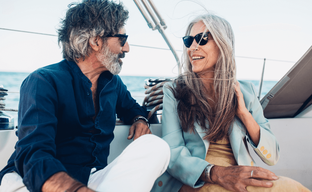 Old couple on a cruise - cruise senior discounts