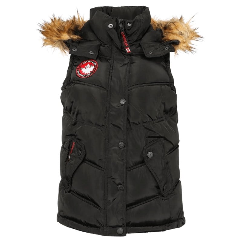 Canada Weather Gear Women's Puffer Vest in Black