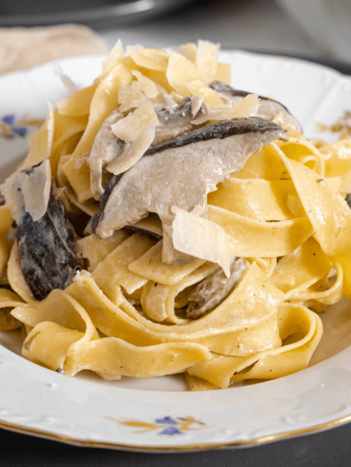 Creamy Mushroom Alfredo Pasta poster