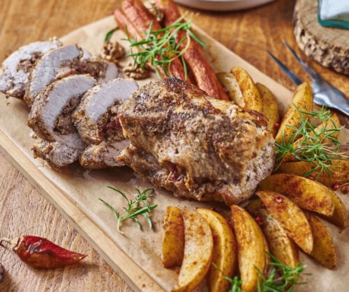 Easy Apple and Walnut Stuffed Pork Tenderloin