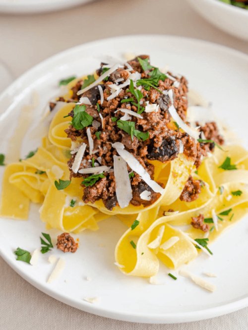 Easy Beef and Mushroom Bolognese poster