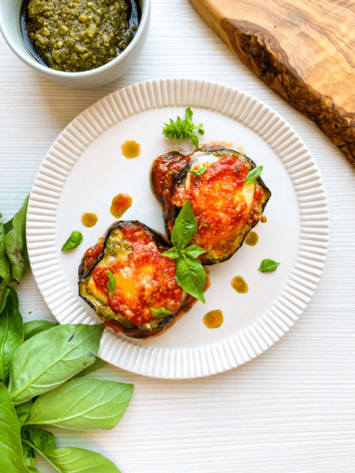 Easy Eggplant Pesto Parmesan poster