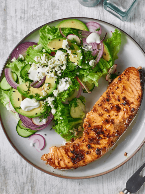 Grilled Salmon Citrus Salad Recipe poster