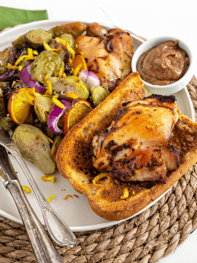 Orange Chicken with Brussels Sprouts