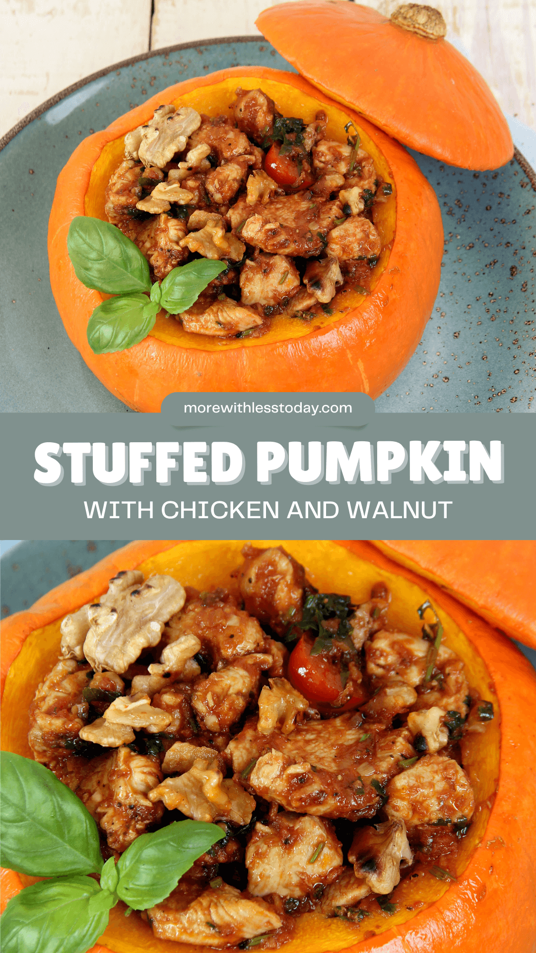 PIN for Stuffed Pumpkin with Chicken and Walnut Recipe