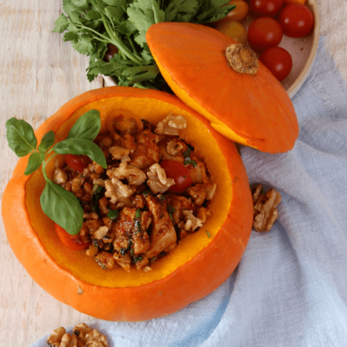 Stuffed Pumpkin with Chicken and Walnut-2