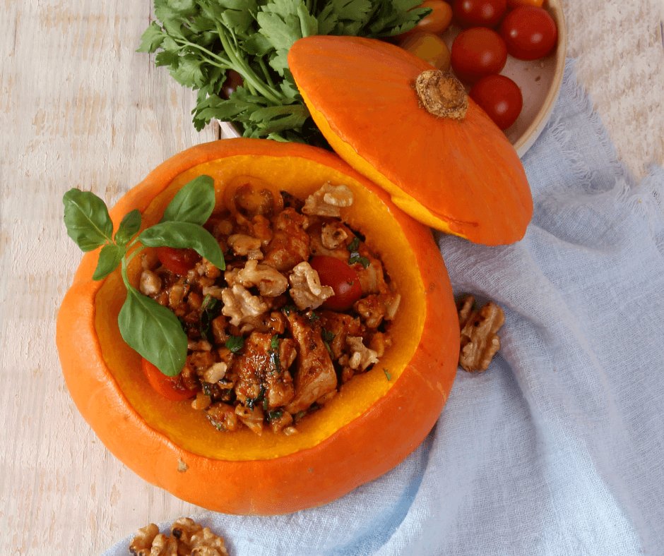 Stuffed Pumpkin with Chicken and Walnut-2