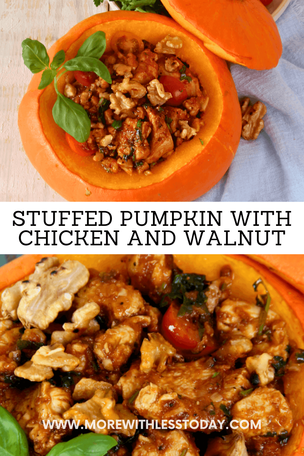 Stuffed Pumpkin with Chicken and Walnut - PIN