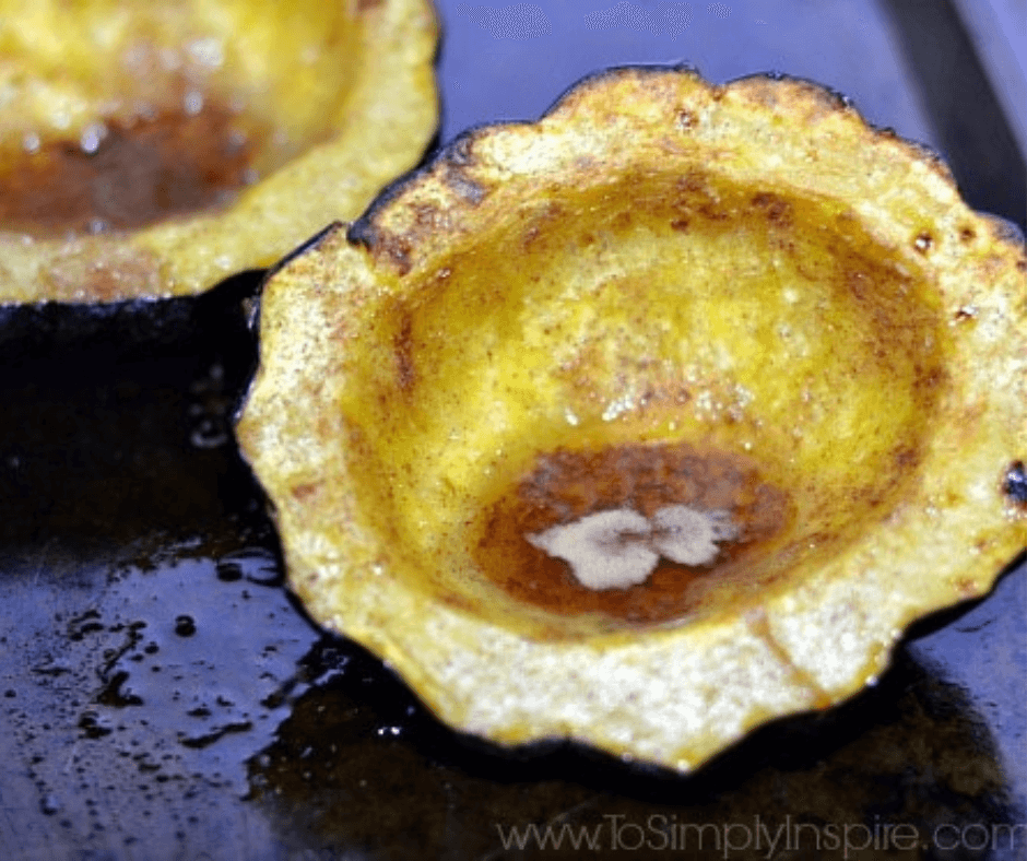 Baked Brown Sugar Cinnamon Acorn Squash