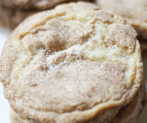 A closeup of my Snickerdoodle Cookies