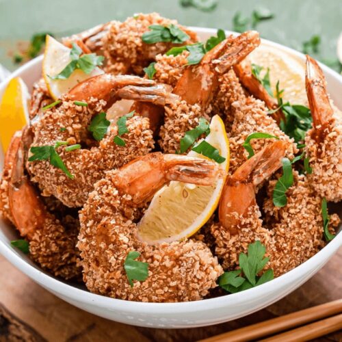 A serving of Crispy Panko Fried Shrimp