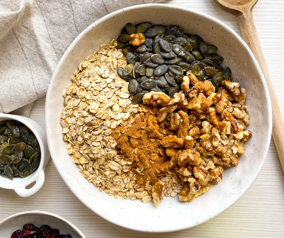 Closeup of the breakfast bowl