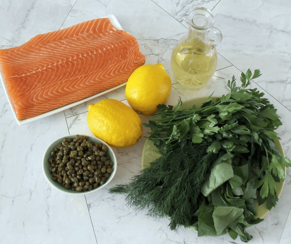 Ingredients for Baked Salmon En Papillote