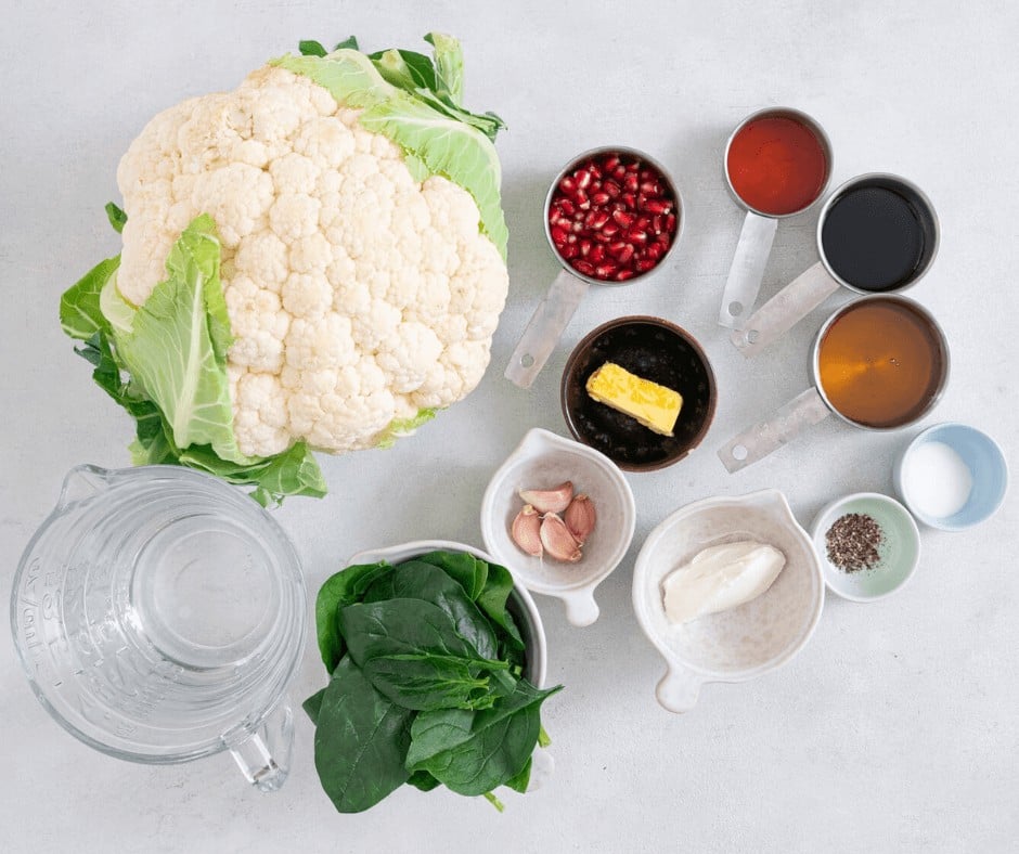 Ingredients for Easy Roasted Cauliflower Steak