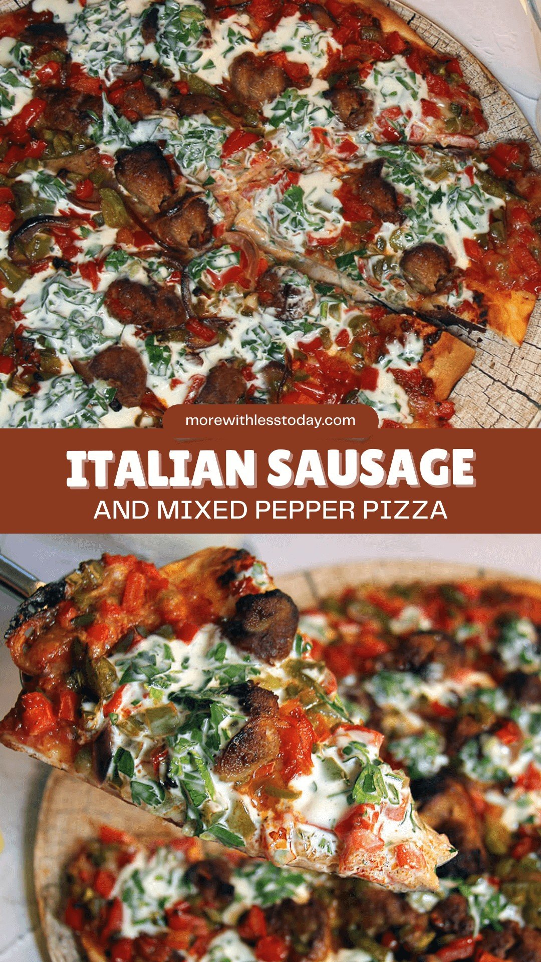 Homemade Italian Sausage and Mixed Pepper Pizza Recipe