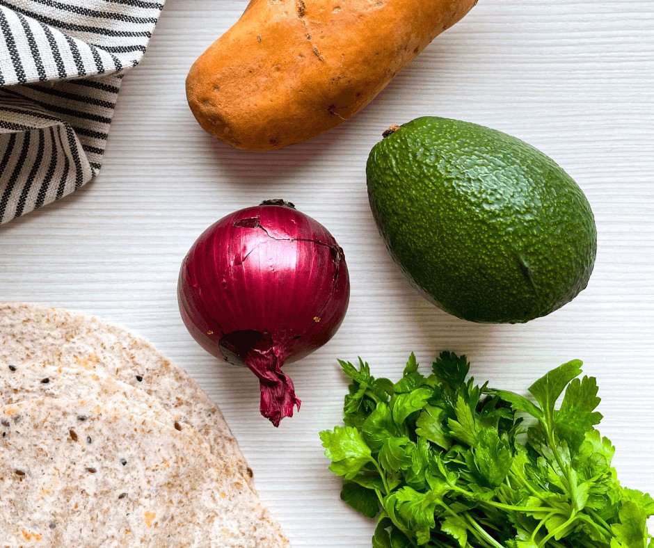 Sweet Potato Tacos with Red Beans ingredients